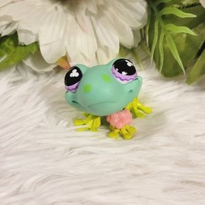 Littlest Pet Shop Authentic LPS #479 Green Tree Frog Purple Eyes Hasbro
